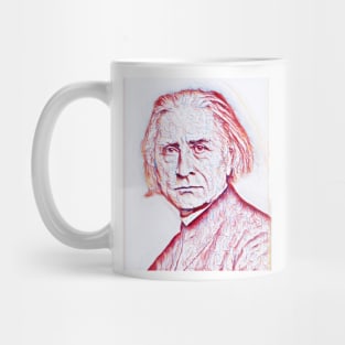 Franz Liszt Portrait | Franz Liszt Artwork | Line Art Mug